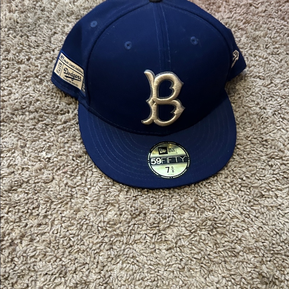 New Era Dark Blue Fitted Cap with Patch